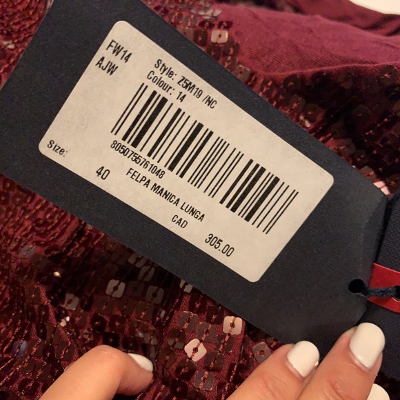 NEW Armani Sequin Long Sleeve Shirt - Picture 3 of 3